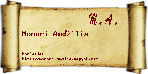Monori Amália névjegykártya